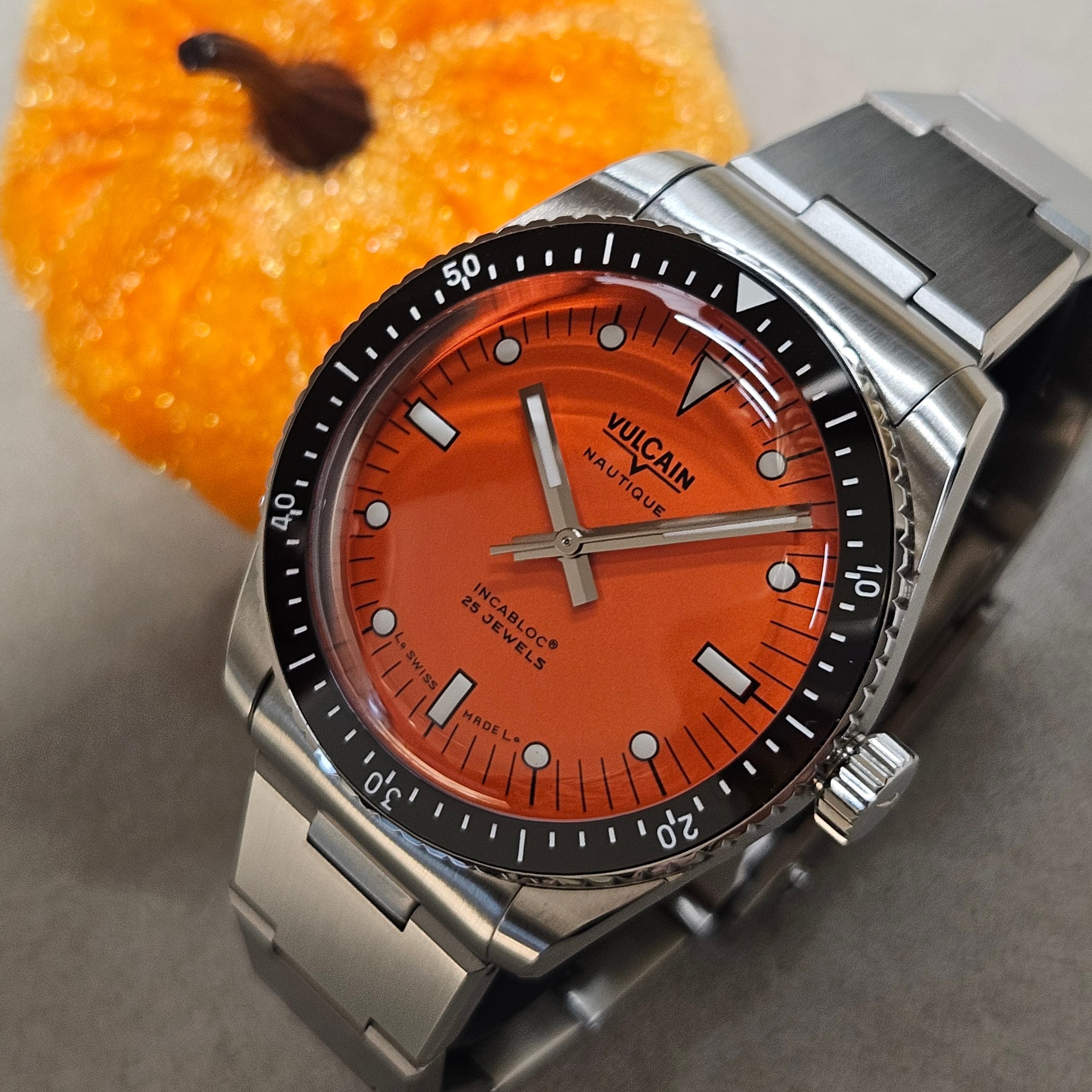 Vulcain Skindiver Nautique orange