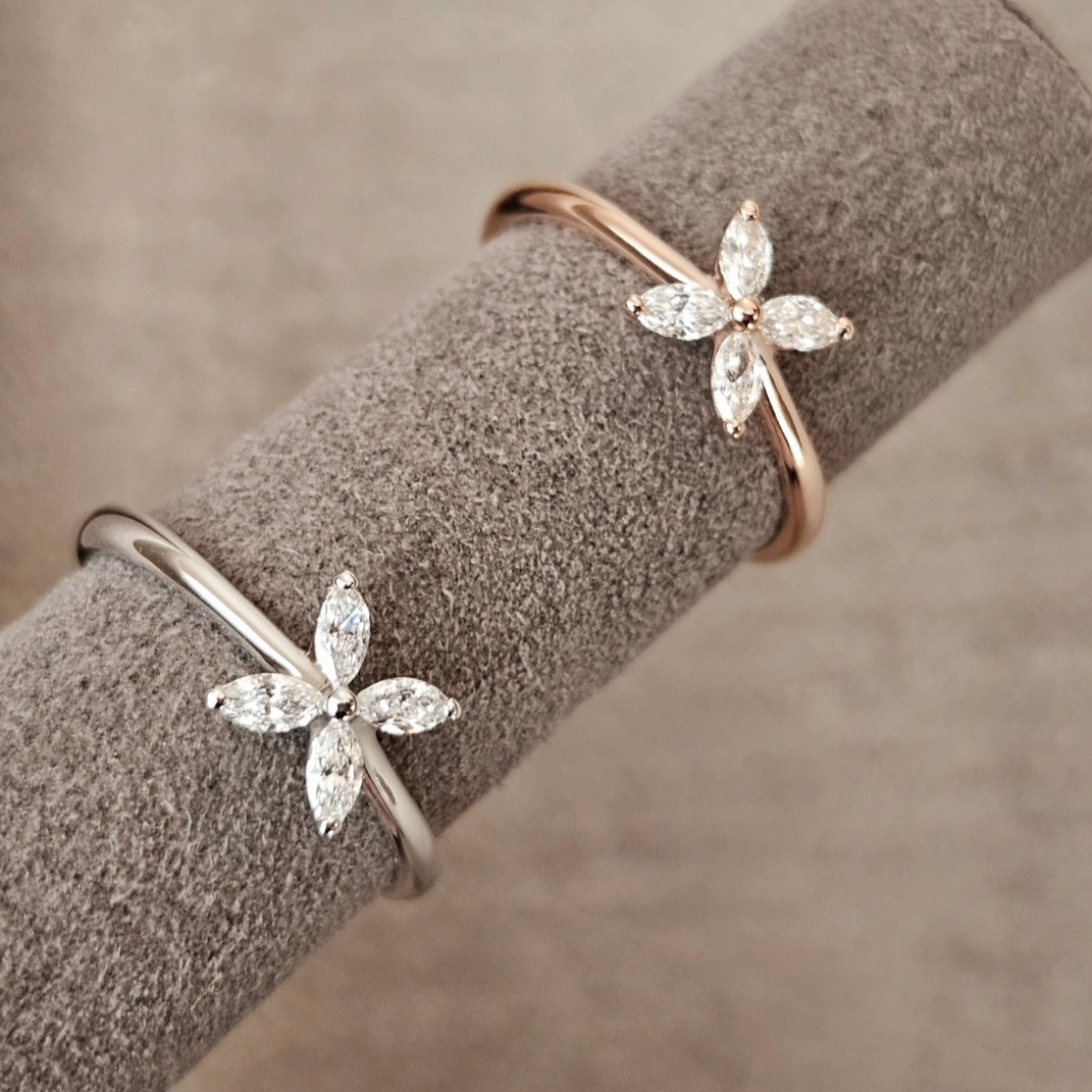 Ringe mit Blumenmotiv